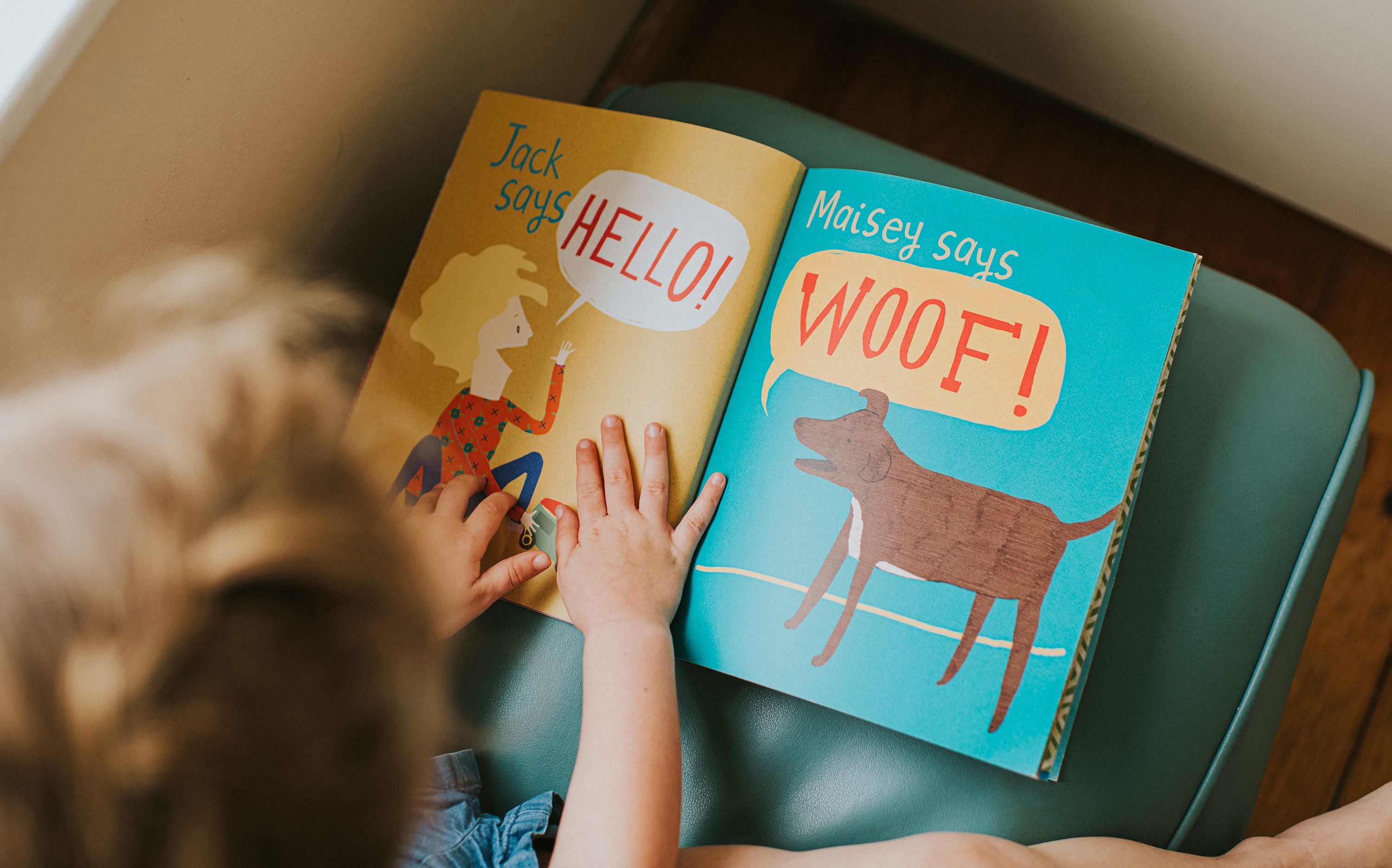 Child reading a story